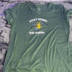 Skiing Tshirt Womens Large